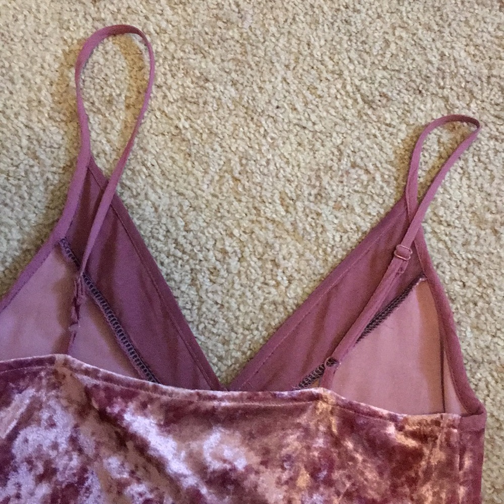 Pink Velvet Slip Dress - Picture 7 of 8